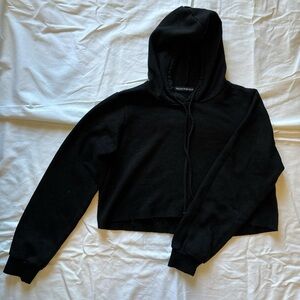 Brandy Melville Cropped Black Hoodie